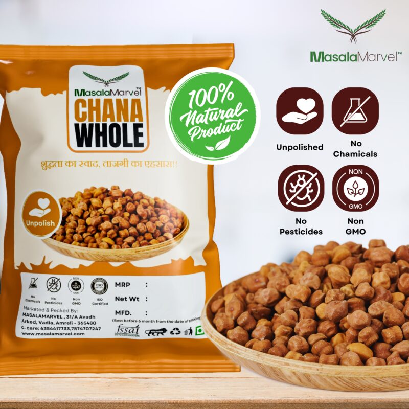 Masala Marvel Chana Whole - 1 Kg | Premium Quality Natural Chana - Image 3