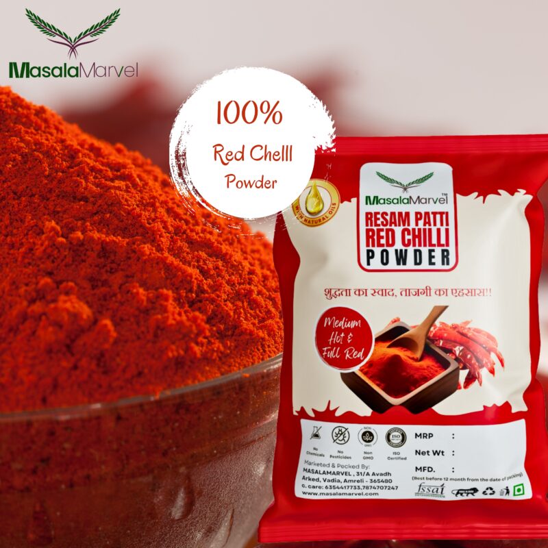 Masala Marvel Red Chilli Powder - 500gm | Pure & Spicy Lal Mirch Powder | Resham Patti - Image 5