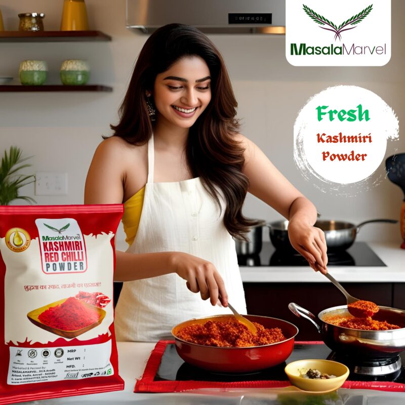 Masala Marvel Kashmiri Chilli Powder - 500gm | Mild & Vibrant Lal Mirch - Image 5