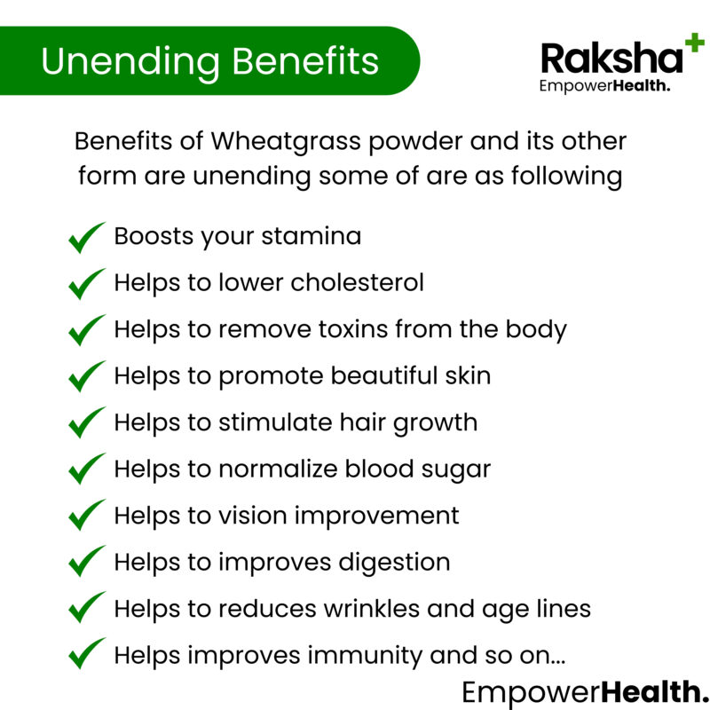 raksha plus organic wheatgrass powder - image 10