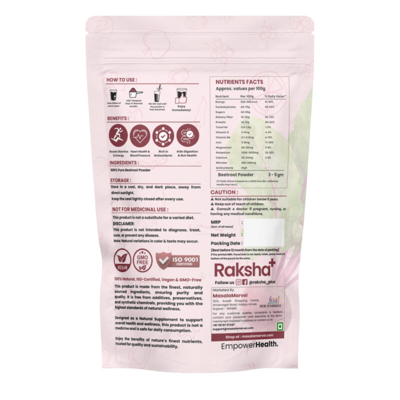 raksha plus organic beetroot powder 250gm - image 2