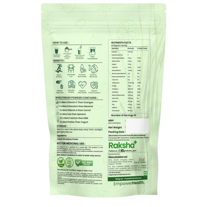 raksha plus organic wheatgrass powder - image 3