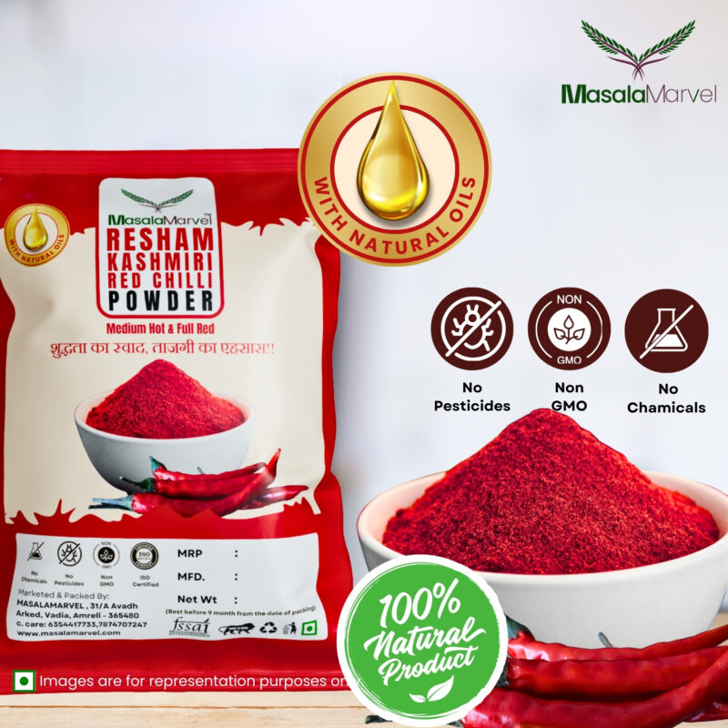 resham kashmiri red chilli powder - image 2