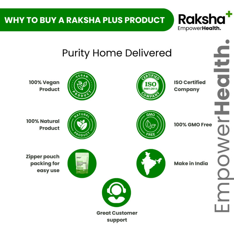 raksha plus organic wheatgrass powder - image 9