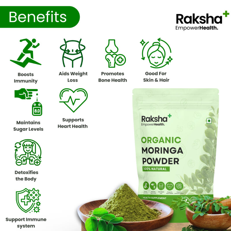 raksha plus organic moringa powder - image 3