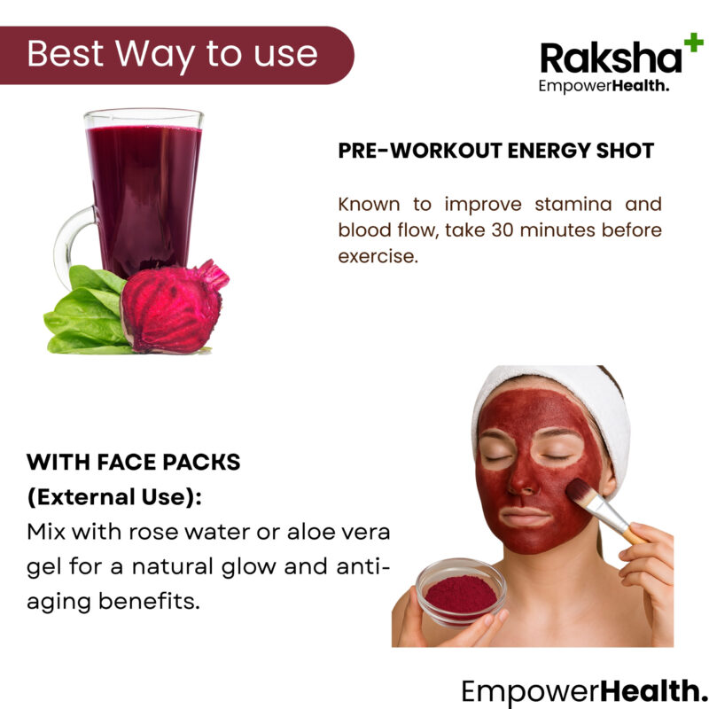 raksha plus organic beetroot powder 250gm - image 3