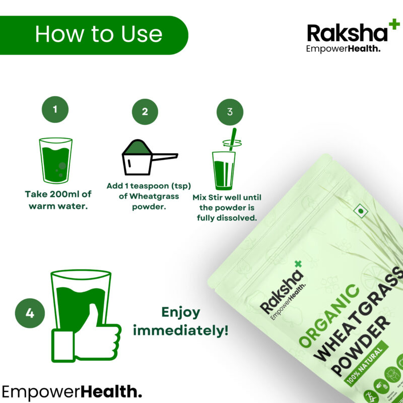 raksha plus organic wheatgrass powder - image 5